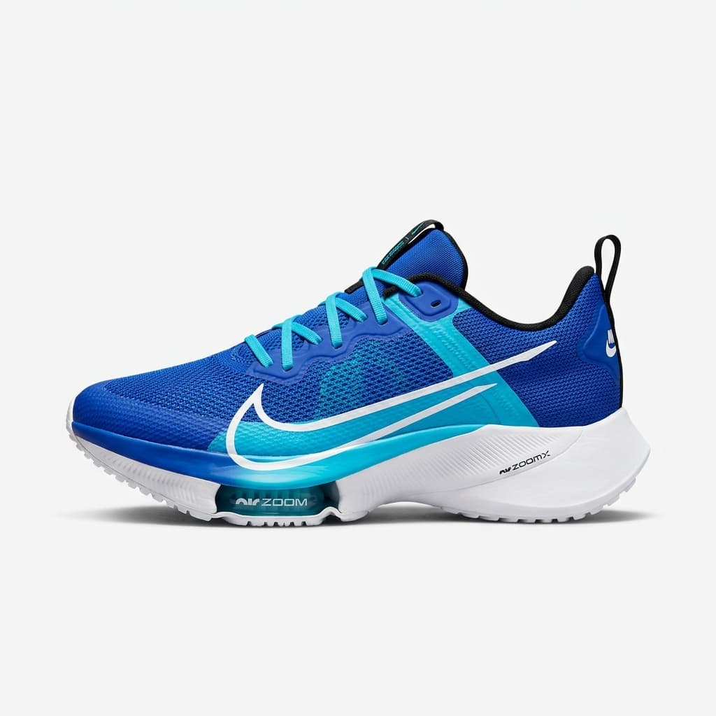 Blue sneaker product shot